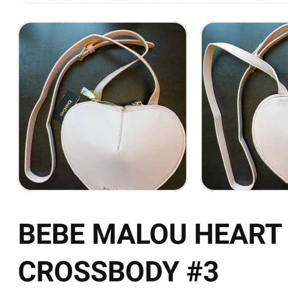 Bebe Malou Pink Heart Crossbody Bag with Adjustable Strap - Picture 3 of 3